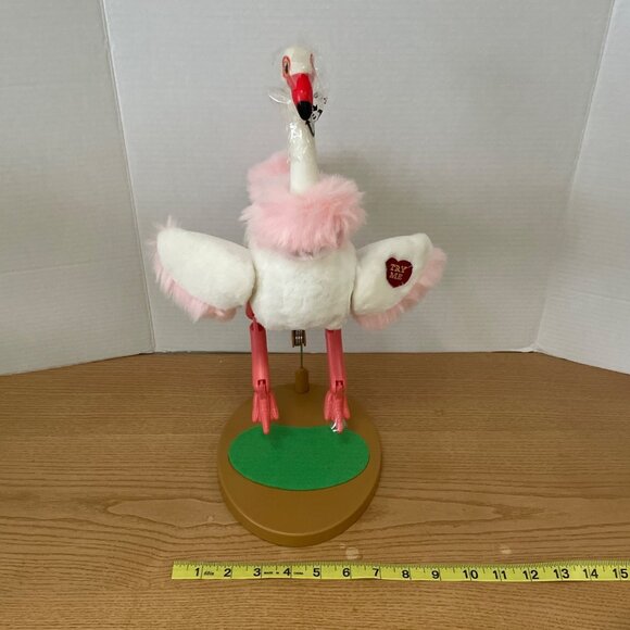 Vtg Chain Fong Dancing Flamingo Plush Toy Musical Movement Very Rare SEE VIDEO - Picture 11 of 13